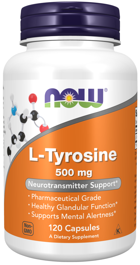 NOW Foods L-Tyrosine 500mg 120 Capsules